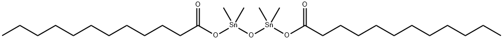 1,1,3,3-tetramethyl-1,3-bis[(1-oxododecyl)oxy]distannoxane Structure