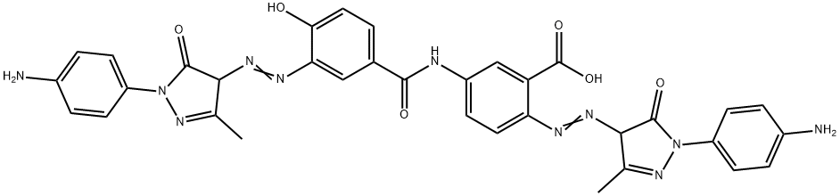 2-[[1-(4-aminophenyl)-4,5-dihydro-3-methyl-5-oxo-1H-pyrazol-4-yl]azo]-5-[[3-[[1-(4-aminophenyl)-4,5-dihydro-3-methyl-5-oxo-1H-pyrazol-4-yl]azo]-4-hydroxybenzoyl]amino]benzoic acid|