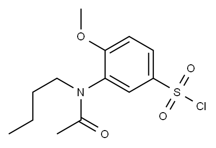 3-[Acetyl(butyl)amino]-4-methoxybenzenesulfonic acid chloride Structure