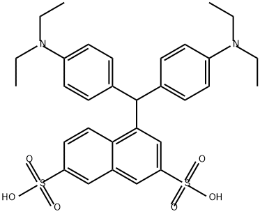 4-[bis[4-(diethylamino)phenyl]methyl]naphthalene-2,7-disulphonic acid,67828-32-4,结构式