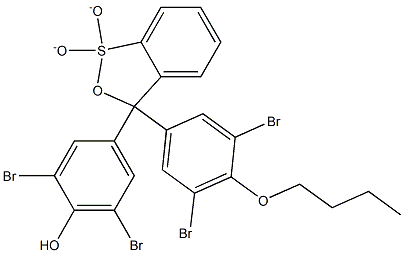 2,6-dibromo-4-[3-(3,5-dibromo-4-butoxyphenyl)-3H-2,1-benzoxathiol-3-yl]phenol S,S-dioxide,67828-35-7,结构式