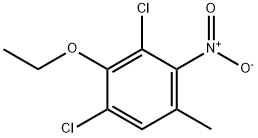 1,3-ジクロロ-2-エトキシ-5-メチル-4-ニトロベンゼン 化学構造式