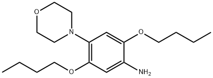 2,5-ジブトキシ-4-(4-モルホリニル)アニリン 化学構造式
