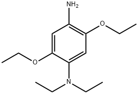 2,5-ジエトキシ-N,N-ジエチル-1,4-ベンゼンジアミン 化学構造式
