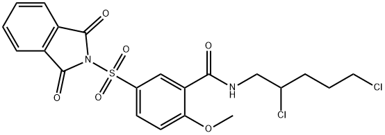 N-(2,5-Dichloropentyl)-5-(1,3-dioxoisoindolin-2-ylsulfonyl)-2-methoxybenzamide Structure