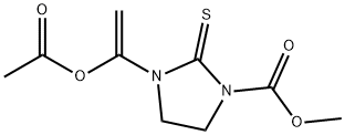 3-[1-(Acetyloxy)ethenyl]-2-thioxo-1-imidazolidinecarboxylic acid methyl ester Structure