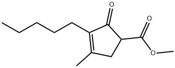 4-メチル-2-オキソ-3-ペンチル-3-シクロペンテン-1-カルボン酸メチル 化学構造式