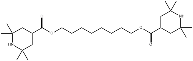 ビス(2,2,6,6-テトラメチルピペリジン-4-カルボン酸)1,8-オクタンジイル 化学構造式