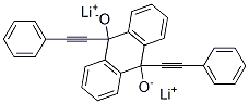 ジリチウム[9,10-ジヒドロ-9,10-ビス(フェニルエチニル)アントラセン]-9,10-ジオラート 化学構造式