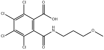 2,3,4,5-tetrachloro-6-[[(3-methoxypropyl)amino]carbonyl]benzoic acid Struktur
