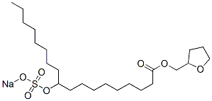 10-(ソジオスルホオキシ)オクタデカン酸[(テトラヒドロフラン)-2-イル]メチル 化学構造式