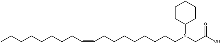 (Z)-N-cyclohexyl-N-9-octadecenylglycine Struktur