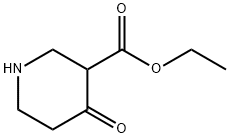4-オキソピペリジン-3-カルボン酸エチル 化学構造式