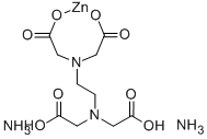 Ethylenediaminetetraacetate-zinc-ammonia complex Struktur