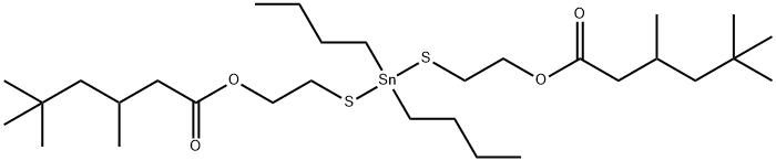(dibutylstannylene)bis(thioethylene) bis(3,5,5-trimethylhexanoate) Structure