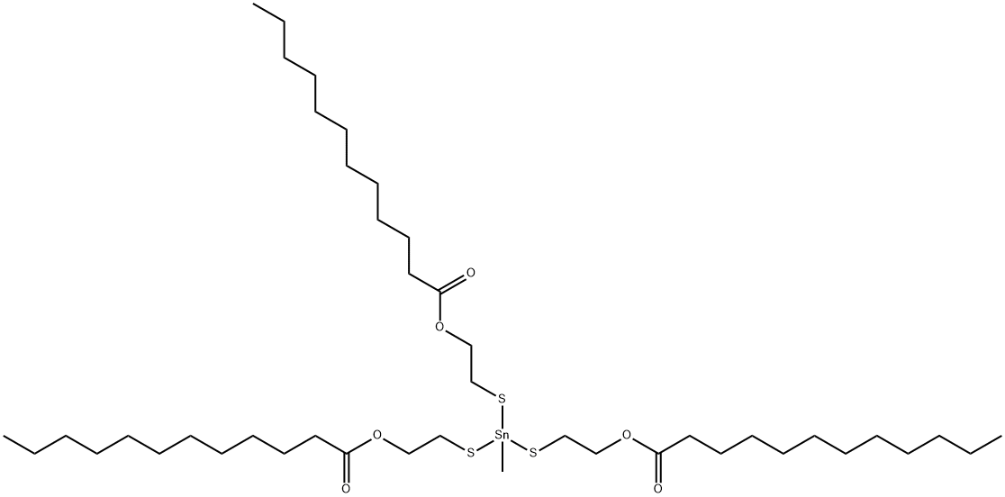 (methylstannylidyne)tris(thioethylene) trilaurate Structure