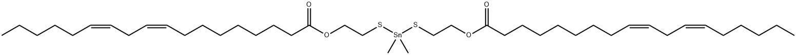 (dimethylstannylene)bis(thioethane-1,2-diyl) bis[(9Z,12Z)-octadeca-9,12-dienoate] 结构式
