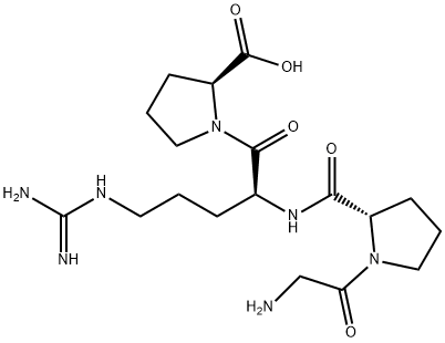 H-甘氨酸-脯氨酸-精氨酸-脯氨酸-OH乙酸盐 结构式