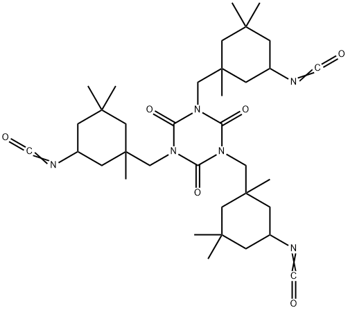 3,3',3''-[(1H,3H,5H)-2,4,6-trioxo-1,3,5-triazine-1,3,5-triyltris(methylene)]tris[3,5,5-trimethylcyclohexyl] triisocyanate Struktur