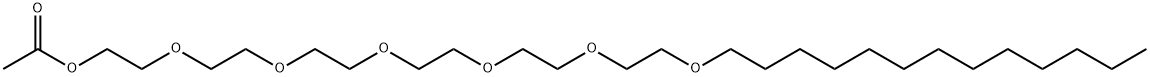 3,6,9,12,15,18-ヘキサオキサヘントリアコンタン-1-オールアセタート 化学構造式
