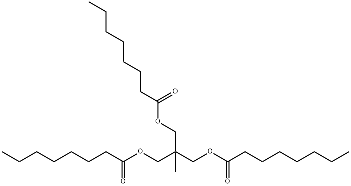 ビス(オクタン酸)2-メチル-2-[[(1-オキソオクチル)オキシ]メチル]-1,3-プロパンジイル 化学構造式