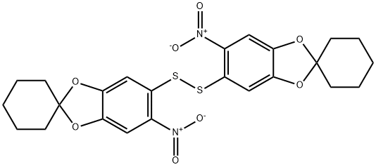 5,5'-dithiobis[6-nitrospiro[1,3-benzodioxole-2,1'-cyclohexane]],67874-25-3,结构式