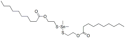 (dimethylstannylene)bis(thio-2,1-ethanediyl) didecanoate Struktur