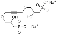 3,3'-(2-ブチン-1,4-ジイルビスオキシ)ビス(2-ヒドロキシ-1-プロパンスルホン酸ナトリウム) 化学構造式