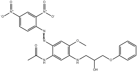 N-[2-[(2,4-二硝基苯基)偶氮]-5-[(2-羟基-3-苯氧基丙基)氨基]-4-甲氧基苯基]乙酰胺, 67874-70-8, 结构式