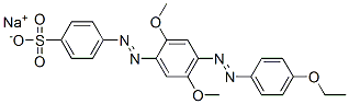 sodium 4-[[4-[(4-ethoxyphenyl)azo]-2,5-dimethoxyphenyl]azo]benzenesulphonate Struktur