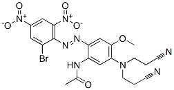 N-[5-[bis(2-cyanoethyl)amino]-2-[(2-bromo-4,6-dinitrophenyl)azo]-4-methoxyphenyl]acetamide|
