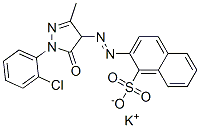 potassium 2-[[1-(2-chlorophenyl)-4,5-dihydro-3-methyl-5-oxo-1H-pyrazol-4-yl]azo]naphthalene-1-sulphonate Struktur