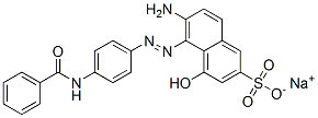 sodium 6-amino-5-[[4-(benzoylamino)phenyl]azo]-4-hydroxynaphthalene-2-sulphonate Structure