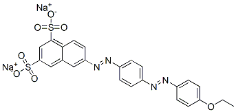 disodium 6-[[4-[(4-ethoxyphenyl)azo]phenyl]azo]naphthalene-1,3-disulphonate  Struktur