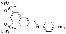disodium 6-[(4-aminophenyl)azo]naphthalene-1,3-disulphonate Struktur