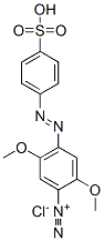 2,5-dimethoxy-4-[(4-sulphophenyl)azo]benzenediazonium chloride Struktur