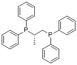 [(2S)-1-(ジフェニルホスファニル)プロパン-2-イル]ジフェニルホスファン 化学構造式