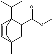 4-Methyl-1-(1-methylethyl)bicyclo[2.2.2]oct-5-ene-2-carboxylic acid methyl ester Struktur