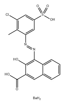 barium 4-[(3-chloro-2-methyl-5-sulphonatophenyl)azo]-3-hydroxy-2-naphthoate 结构式