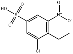 3-chloro-4-ethyl-5-nitrobenzenesulphonic acid  Struktur