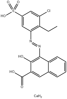 calcium 4-[(3-chloro-2-ethyl-5-sulphonatophenyl)azo]-3-hydroxy-2-naphthoate  Struktur
