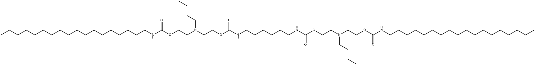 14-Butyl-10,18-dioxo-11,17-dioxa-2,9,14,19-tetraazaheptatriacontanoic acid 2-[butyl[2-[[(octadecylamino)carbonyl]oxy]ethyl]amino]ethyl ester Structure