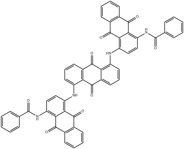 N,N′-[[(9,10-ジヒドロ-9,10-ジオキソアントラセン)-1,5-ジイル]ビス[イミノ[(9,10-ジヒドロ-9,10-ジオキソアントラセン)-1,4-ジイル]]]ビスベンズアミド 化学構造式