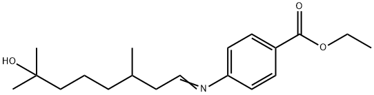 ethyl 4-[(7-hydroxy-3,7-dimethyloctylidene)amino]benzoate Struktur