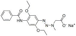 sodium [3-[4-(benzoylamino)-2,5-diethoxyphenyl]-1-methyl-2-triazenyl]acetate,67893-44-1,结构式
