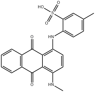 2-[[4-(メチルアミノ)-1-アントラキノニル]アミノ]-5-メチルベンゼンスルホン酸 化学構造式