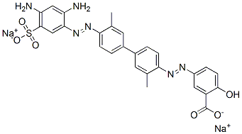 disodium 5-[[4'-[(2,4-diamino-5-sulphonatophenyl)azo]-3,3'-dimethyl[1,1'-biphenyl]-4-yl]azo]salicylate|