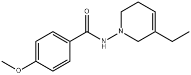 Benzamide, N-(3-ethyl-5,6-dihydro-1(2H)-pyridinyl)-4-methoxy- (9CI) Struktur