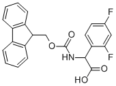 (2,4-DIFLUORO-PHENYL)-[(9H-FLUOREN-9-YLMETHOXYCARBONYLAMINO)]-ACETIC ACID Struktur