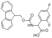 (2,4-DIFLUORO-PHENYL)-[(9H-FLUOREN-9-YLMETHOXYCARBONYLAMINO)]-ACETIC ACID Structure